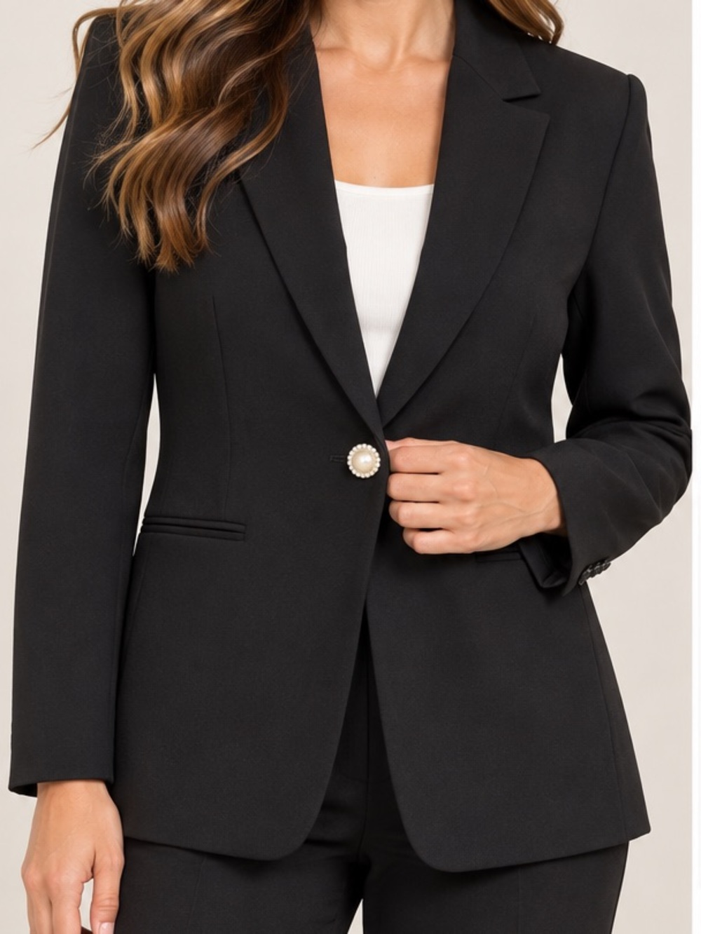 BCBG Black Single-Button Blazer
